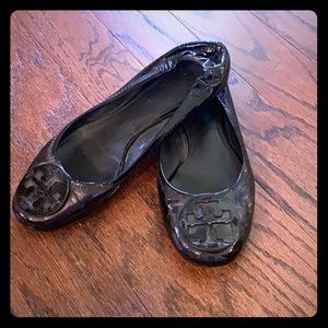 Tory Burch Black Patent Leather Ballet Flats